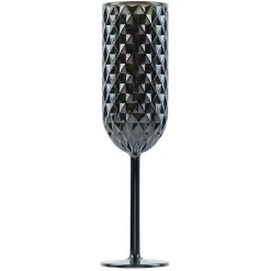 Flûte de champagne en plastique design diamant x6