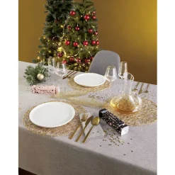 Flûte en verre avec liseré doré 23 cl x4