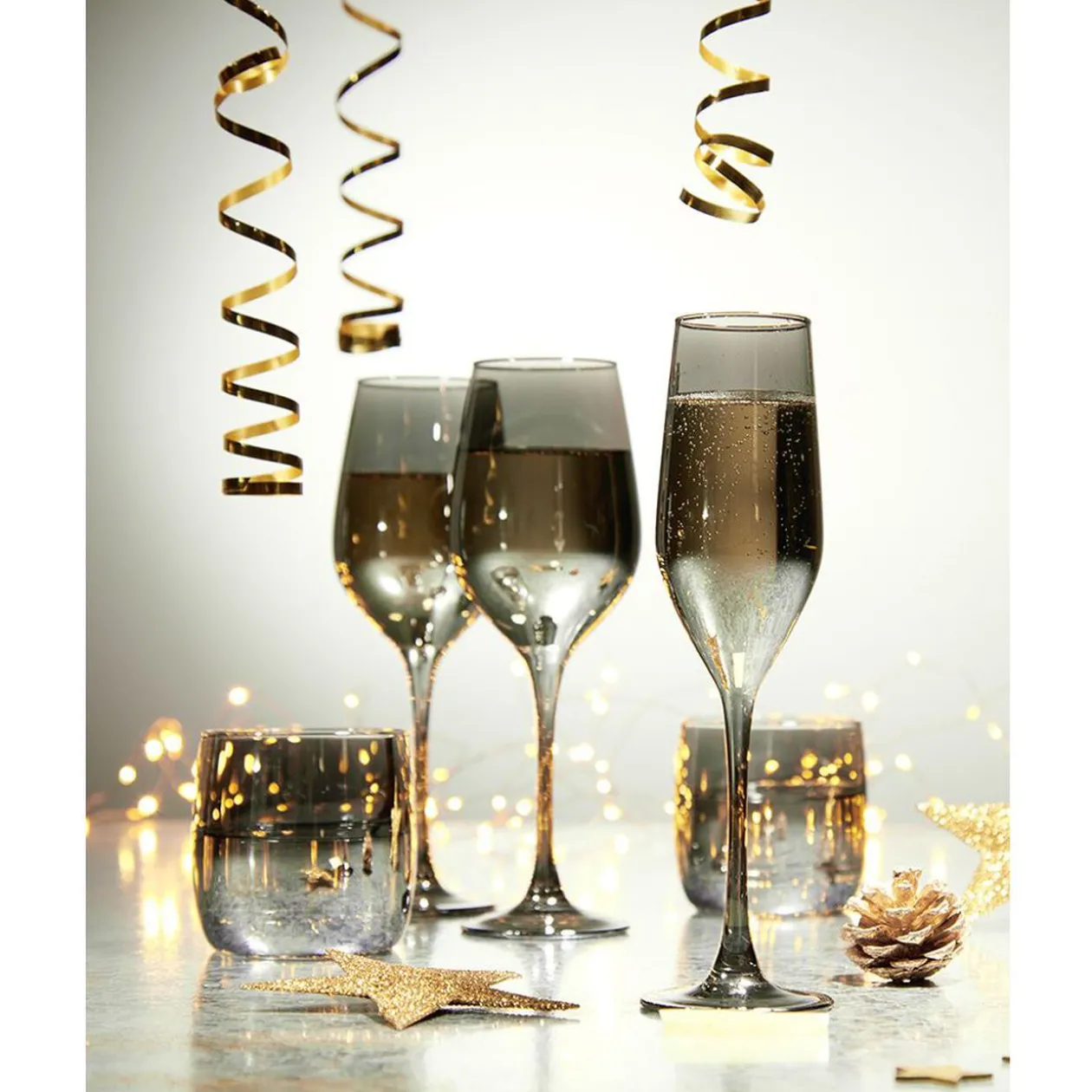 Flûte en verre Kira Smoked 17cL x4