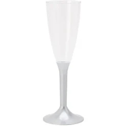 Flûte réutilisable argentée x6