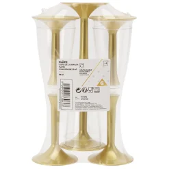 Flûte réutilisable dorée x6