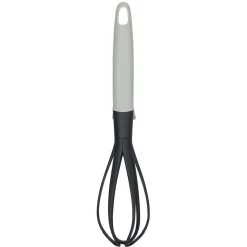Fouet de cuisine avec accroche rebord noir et gris