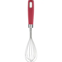 Fouet de cuisine en inox manche en polypropylène rouge