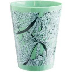 Gobelet en plastique décor feuillage