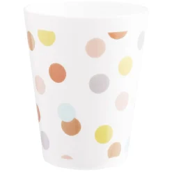 Gobelet en plastique décor pois multicolore