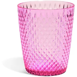 Gobelet en plastique rose effet martelé