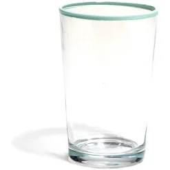 Gobelet en verre bord coloré 30 cl x 3