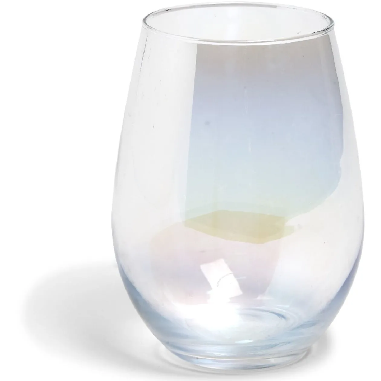 Gobelet en verre irisé ovale x4
