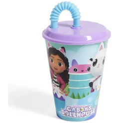 Gobelet enfant avec paille Gabby et la Maison Magique Ø9xH16,3cm