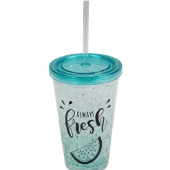 Gobelet et paille réfrigérant