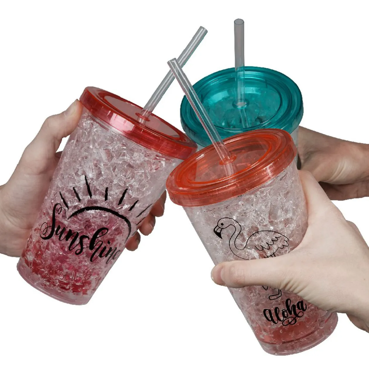 Gobelet et paille réfrigérant