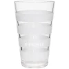 Gobelet haut verre transparent rayure horizontale blanche 30cl x3