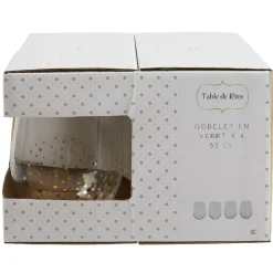 Gobelet ovales pois doré x4