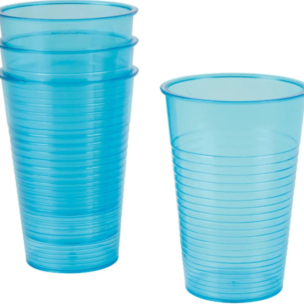 Gobelet plastique bleu x4