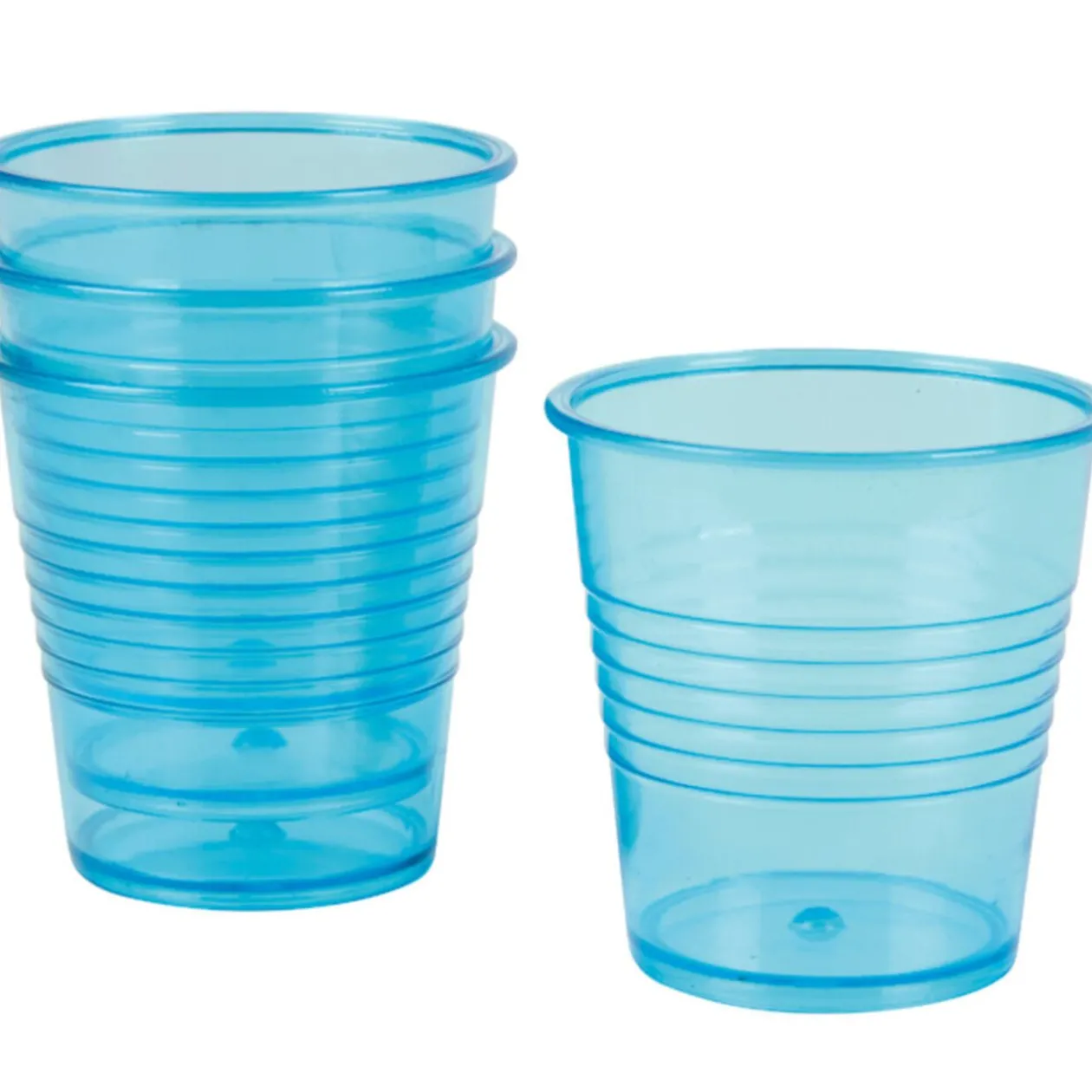 Gobelet plastique bleu x4