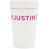 Gobelet plastique prénom #JUSTINE 33cl