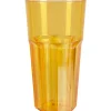 Gobelet plastique rigide orange transparent