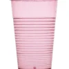 Gobelet plastique rose transparent x4