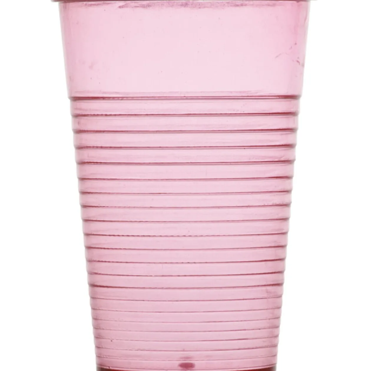 Gobelet plastique rose transparent x4