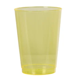 Gobelet plastique uni jaune x 10