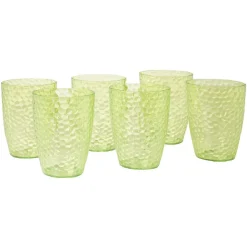 Gobelet plastique vert martelé x6
