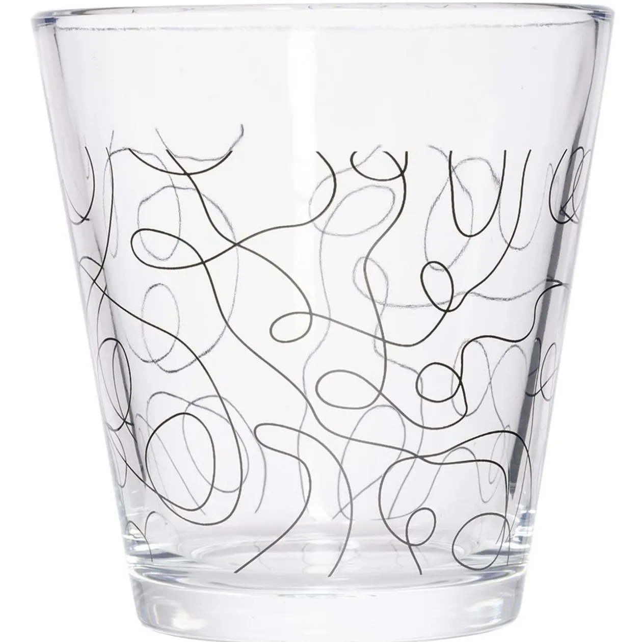 Gobelet verre motif line art 25cl - x3