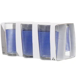 Gobelet verre rayé multicolore assorti x6