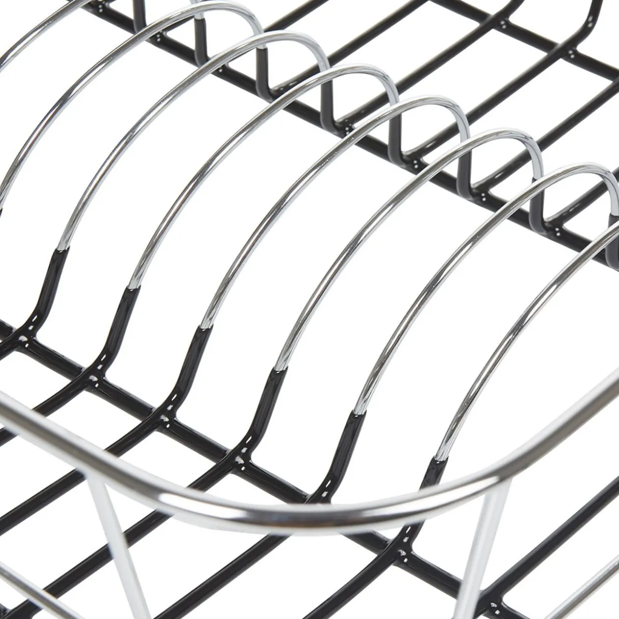 Égouttoir à vaisselle gris et noir