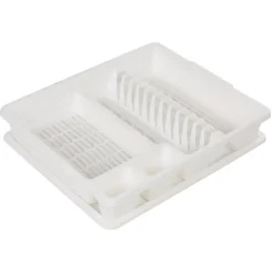 Égouttoir avec plateau blanc