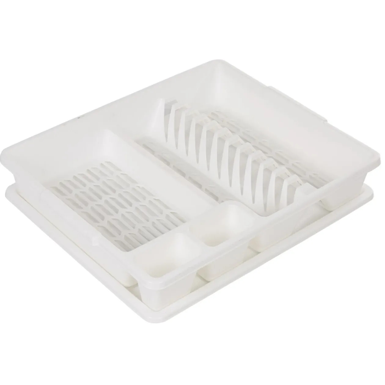 Égouttoir avec plateau blanc