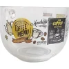 Jumbo en verre 70 cl transparent motif Menu Café