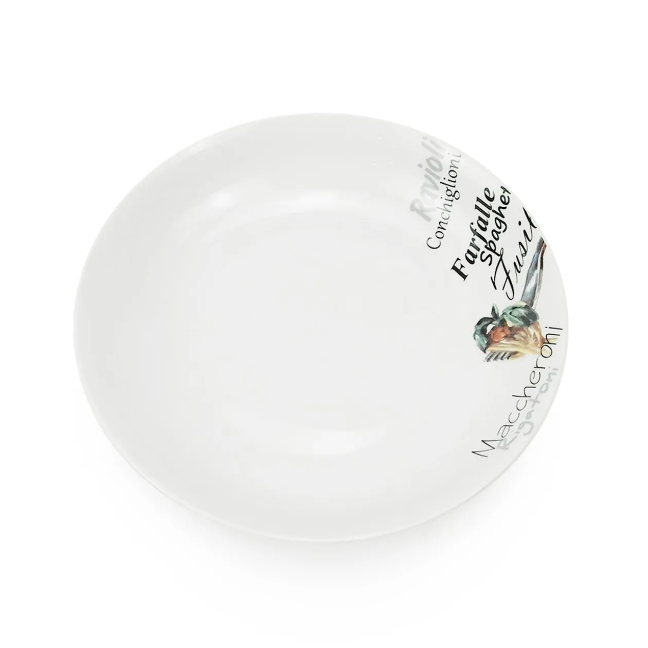 Lot de 4 assiettes à pâtes en porcelaine