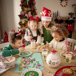 Lot de 4 assiettes dessert Disney Mickey porcelaine Ø19cm