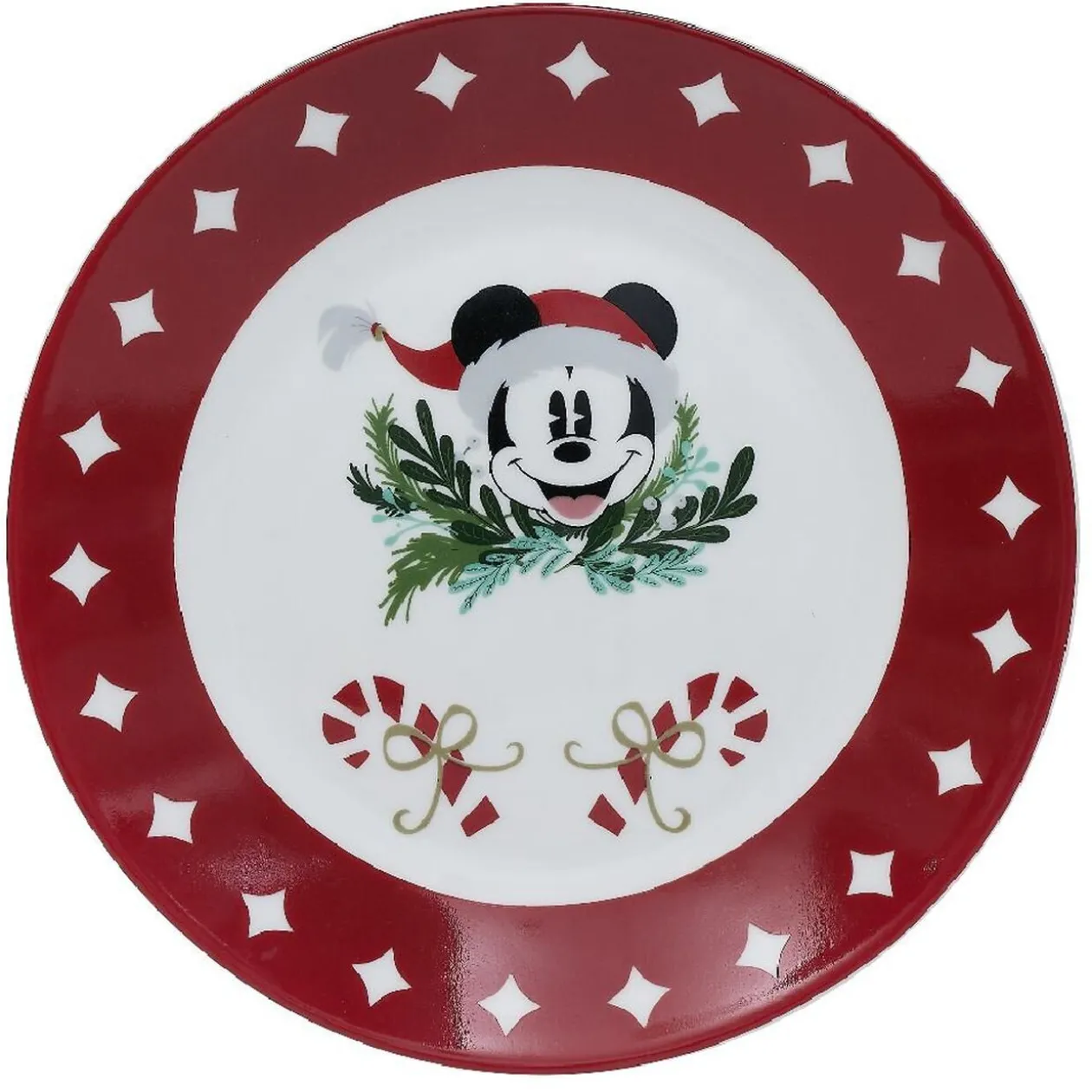 Lot de 4 assiettes dessert Disney Mickey porcelaine Ø19cm