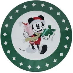 Lot de 4 assiettes dessert Disney Mickey porcelaine Ø19cm