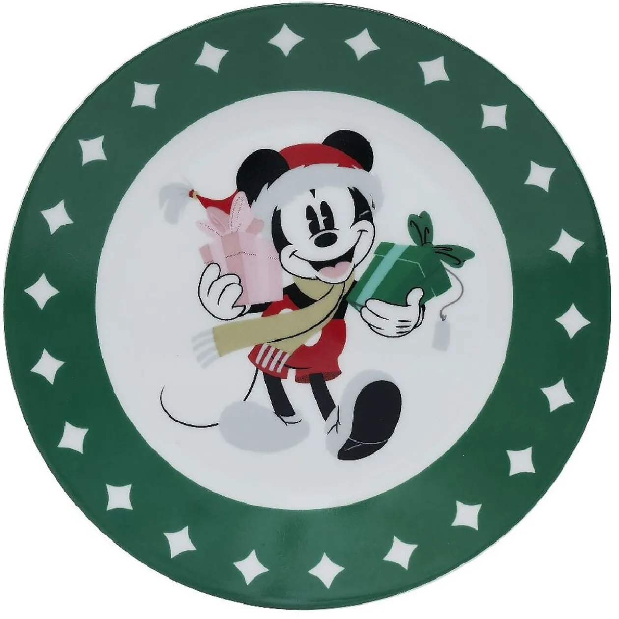 Lot de 4 assiettes dessert Disney Mickey porcelaine Ø19cm