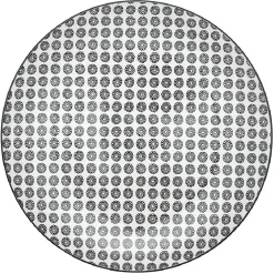 Lot de 4 assiettes plates motif géométrique en céramique