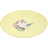 Lot de 4 assiettes plates décor oiseau et feuille