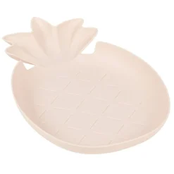 Lot de 3 assiettes plates en plastique forme ananas