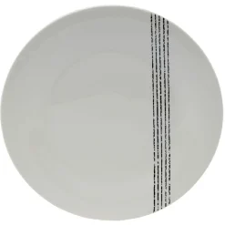 Lot de 4 assiettes plates rondes Bistrot porcelaine blanche