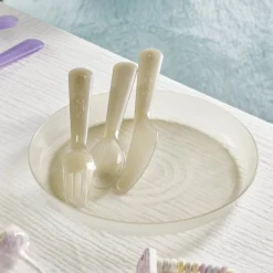 Lot de 4 assiettes pour enfant Ø18,5cm plastique coloré