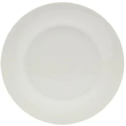 Lot de 10 assiettes rondes plates céramique uni blanc