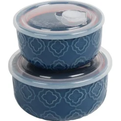 Lot de 2 boîtes alimentaires en céramique