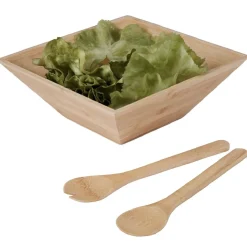 Lot de 2 couverts à salade en bambou