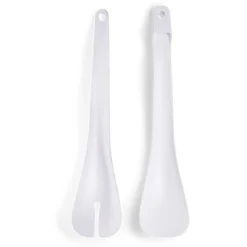 Lot de 2 couverts à salade plastique blanc L.31cm