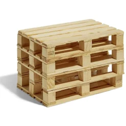 Lot de 4 dessous de verre en bois style palette 12x8xH2cm
