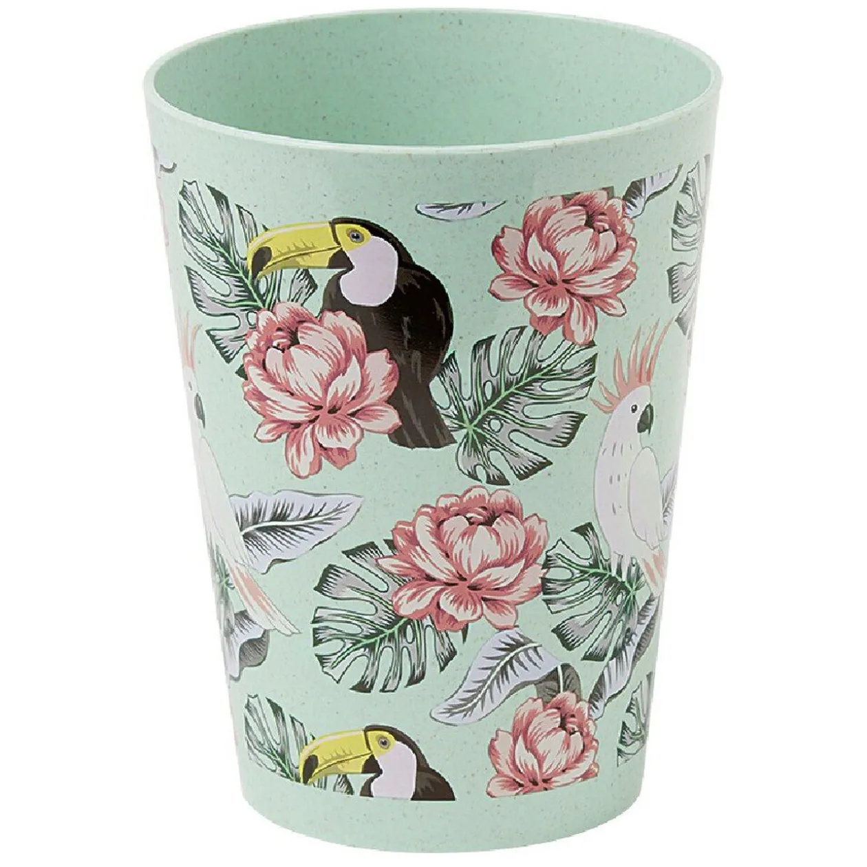 Lot de 4 gobelets décor oiseau et feuille 60 cl