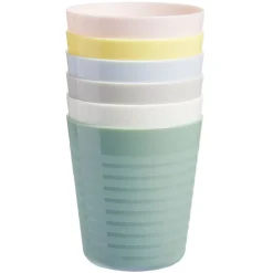 Lot de 6 gobelets en plastique réutilisable 230 ml
