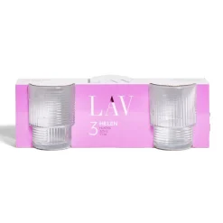 Lot de 3 gobelets en verre empilables 32,5cl