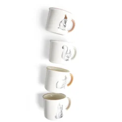 Lot de 4 mugs animaux 33,5cl
